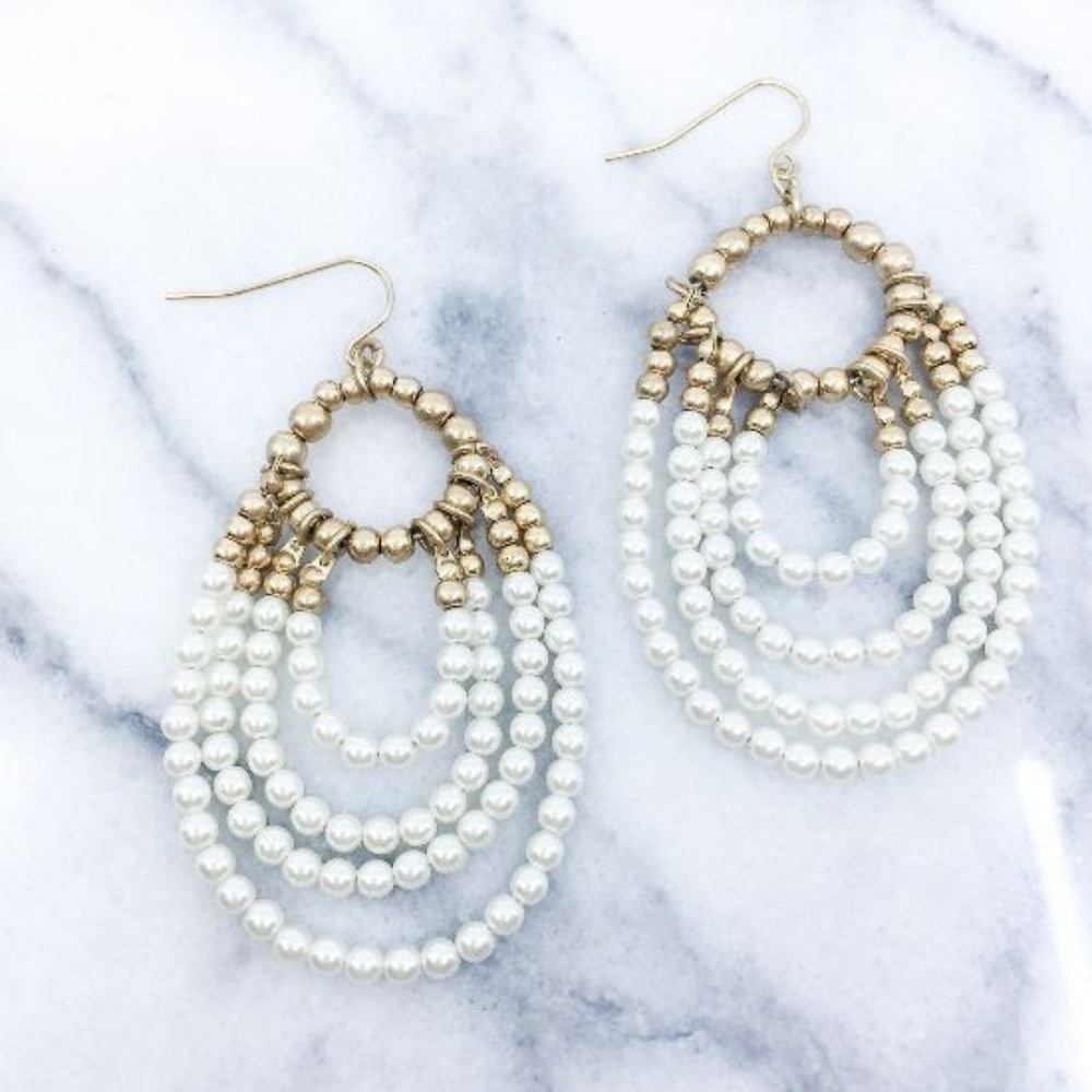 Pearl Beaded Earrings